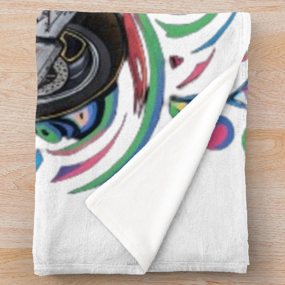 Vintage motorcycle plush blanket