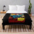 Vintage movie blanket with classic gangster film inspired design