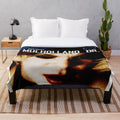 Vintage cinema-inspired plush blanket with movie poster design
