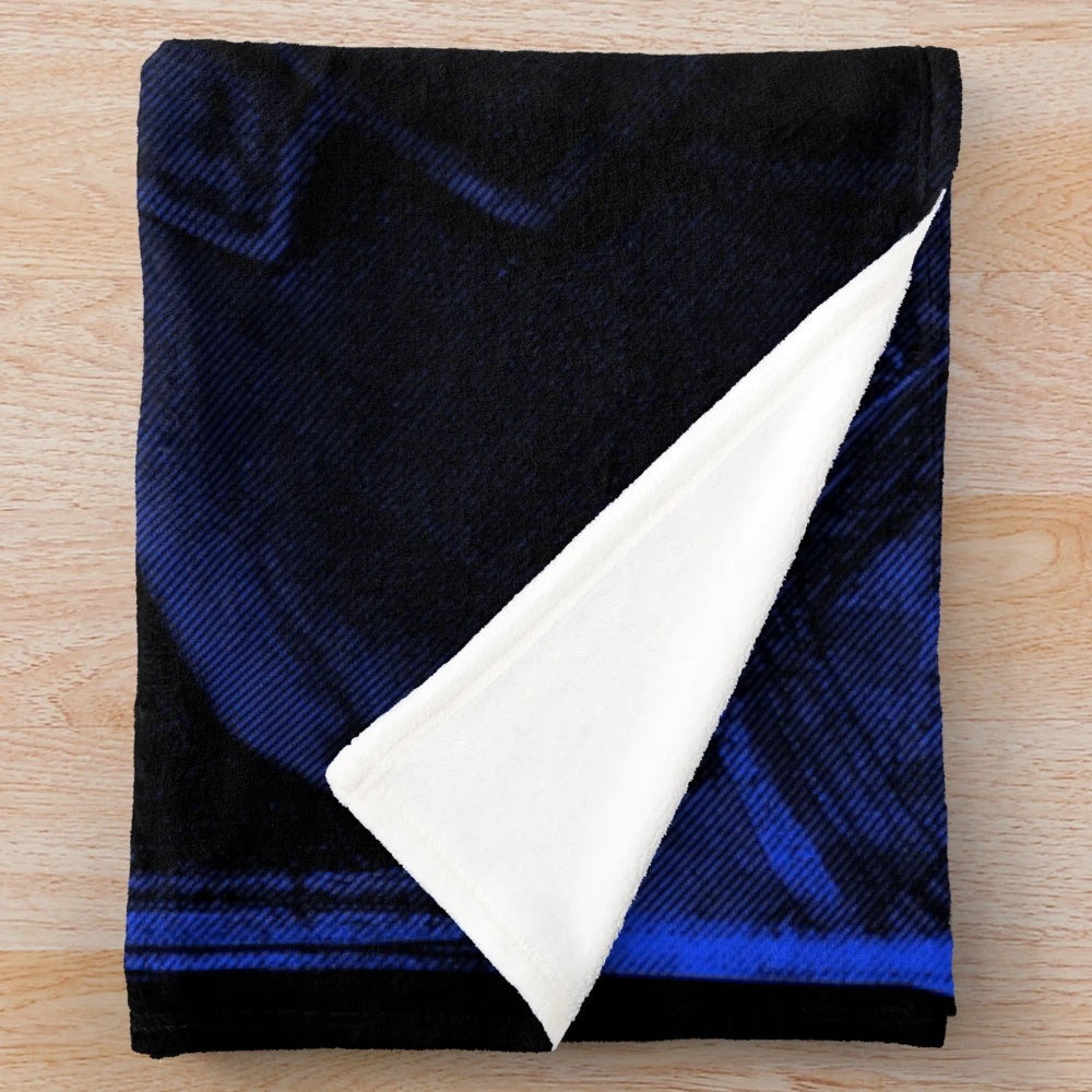 Vintage Peter Cushing Horror-Inspired Plush Blanket