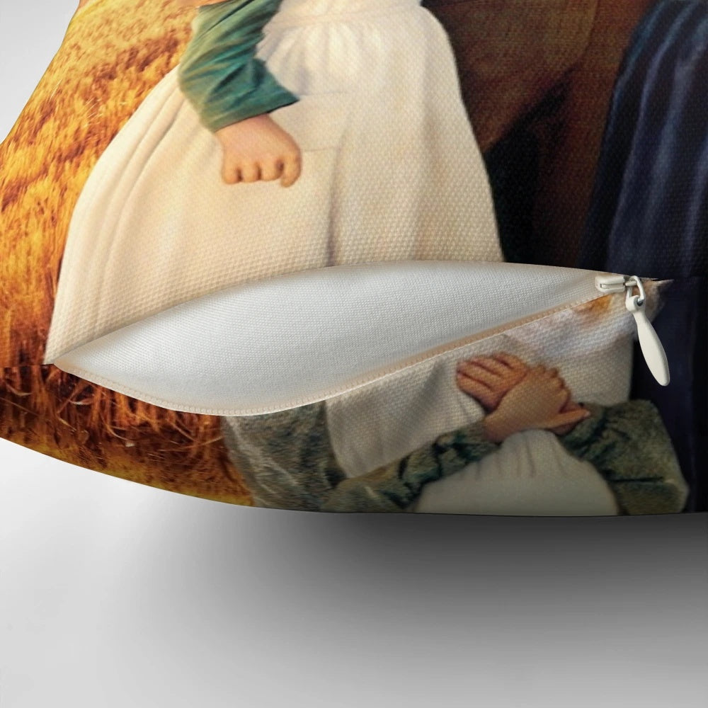 Vintage-inspired pillow with prairie, frontier, and rustic cabin design