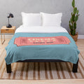 Retro cinema ticket stub plush blanket