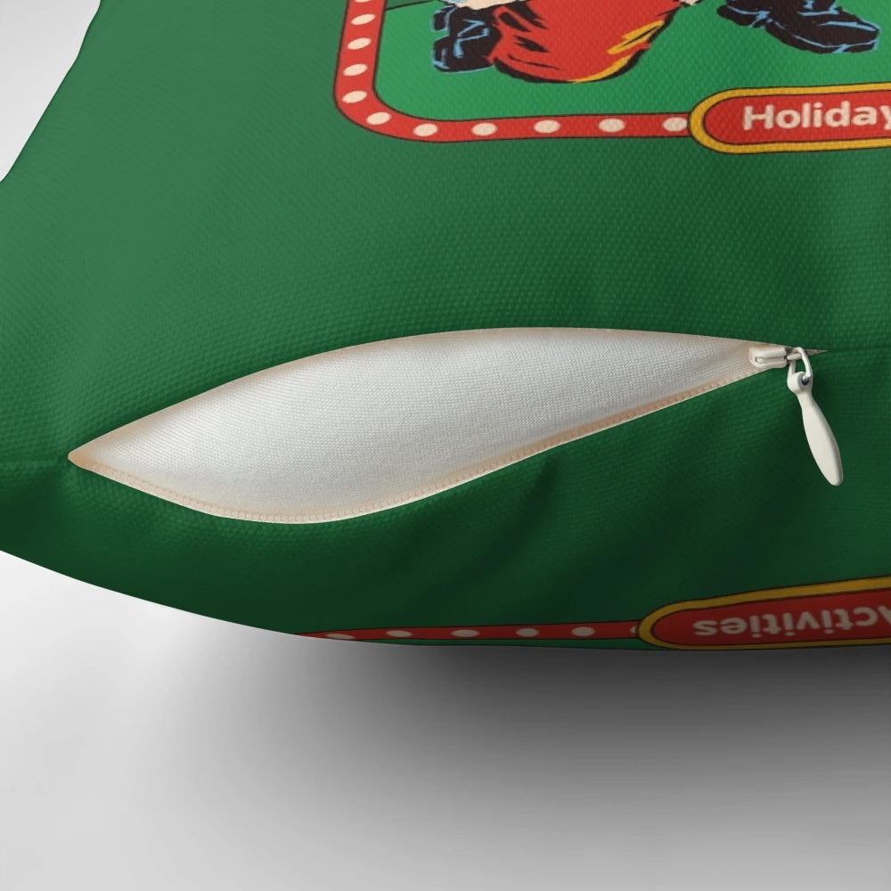 Vintage-style Santa Claus pillow with a festive, retro design.