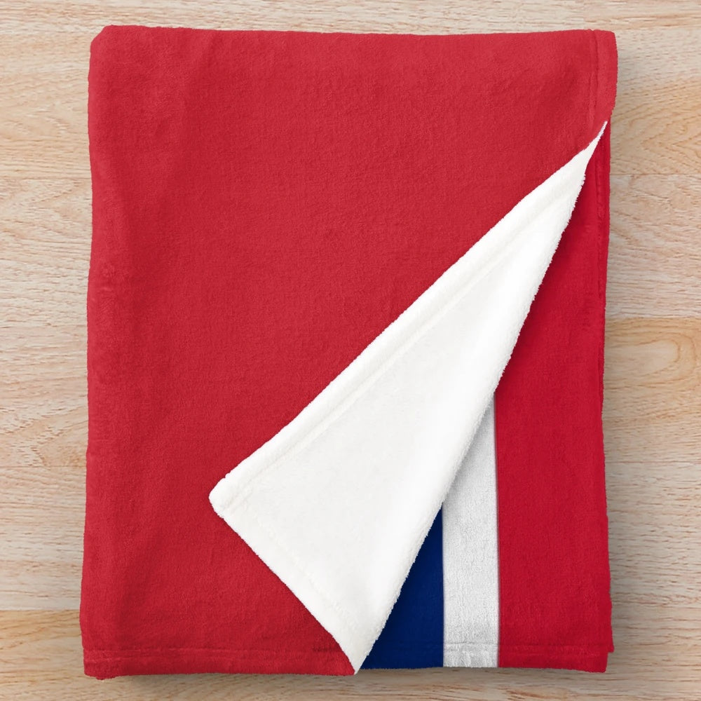 Vintage-style Canadian Red Ensign flag design on a high-quality plush blanket