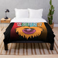 Vintage-style plush blanket featuring the iconic "Mahna Mahna" quote from the Muppets