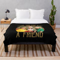 Vintage sunset plush blanket with golden girls inspired design