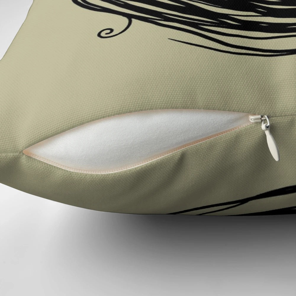 Enchanting vinyl records pillow with a retro, grunge graphic design