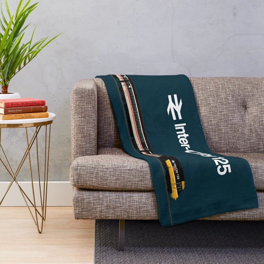 Weathered Intercity Locomotive Plush Blanket