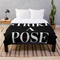 Vogue-inspired plush blanket with a fashionable design