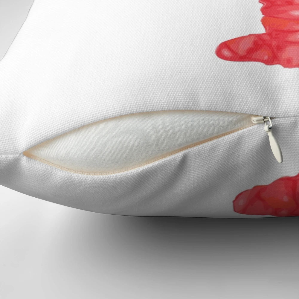 Vibrant watercolor painting of a lobster on a plush pillow